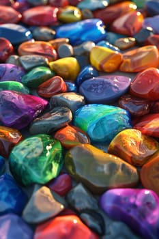 colored stones, nature Generative AI,