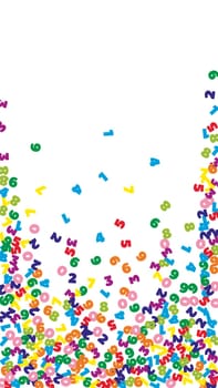 Concept of school background. Colorful childish falling letters of English language. Foreign languages study concept. Back to school banner .