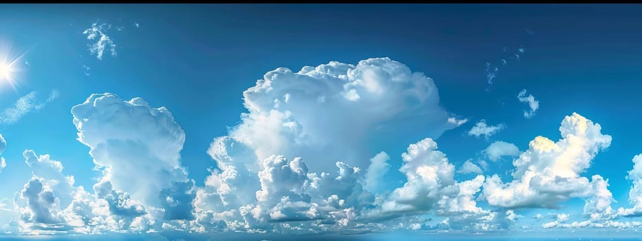 Blue sky with clouds selective focus nature, nature, Generative AI,