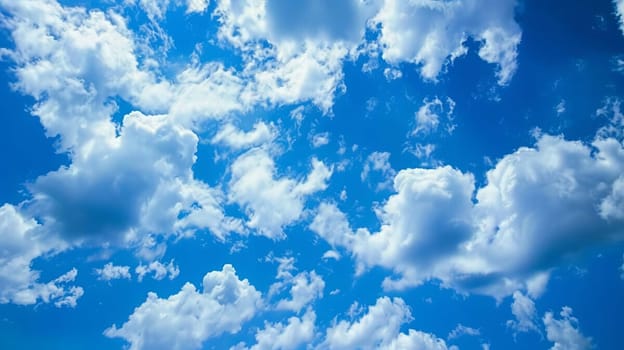 Blue sky with clouds selective focus nature, nature, Generative AI,