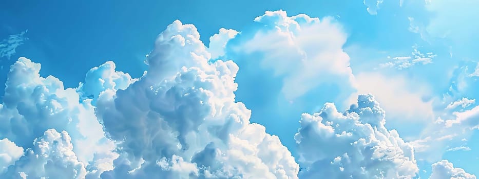 Blue sky with clouds selective focus nature, nature, Generative AI,