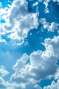 Blue sky with clouds selective focus nature, nature, Generative AI,