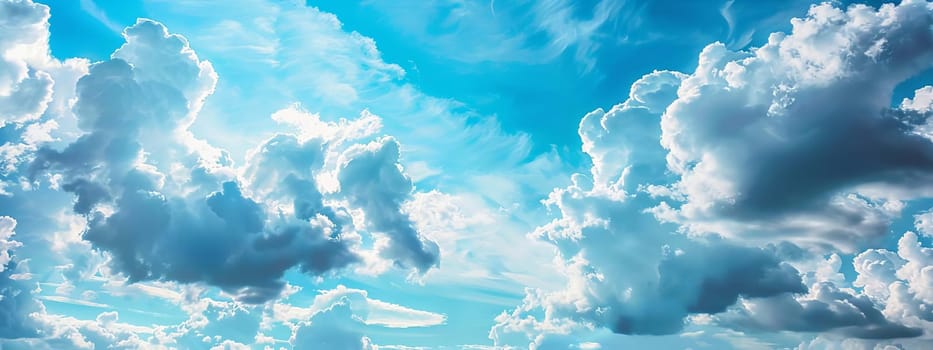 Blue sky with clouds selective focus nature, nature, Generative AI,