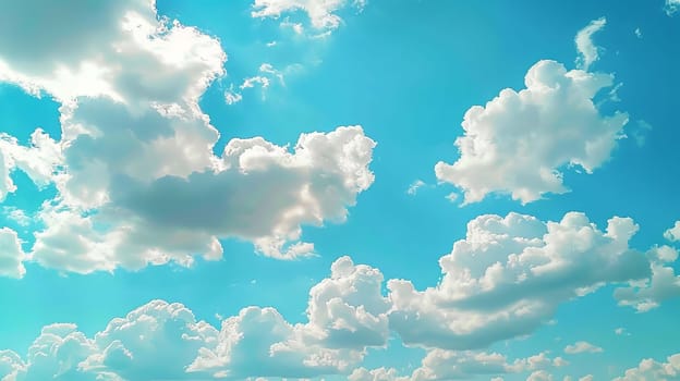 Blue sky with clouds selective focus nature, nature, Generative AI,