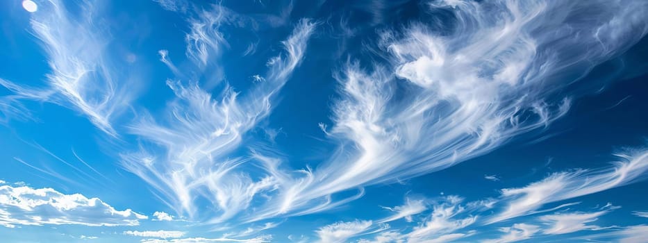 Blue sky with clouds selective focus nature, nature, Generative AI,