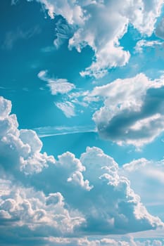 Blue sky with clouds selective focus nature, nature, Generative AI,