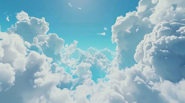 Blue sky with clouds selective focus nature, nature, Generative AI,