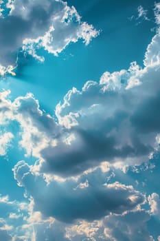 Blue sky with clouds selective focus nature, nature, Generative AI,