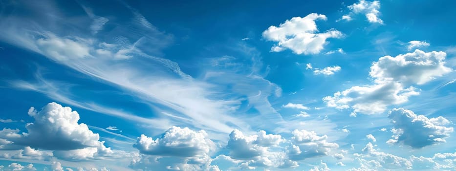 Blue sky with clouds selective focus nature, nature, Generative AI,