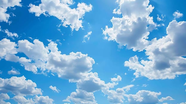 Blue sky with clouds selective focus nature, nature, Generative AI,