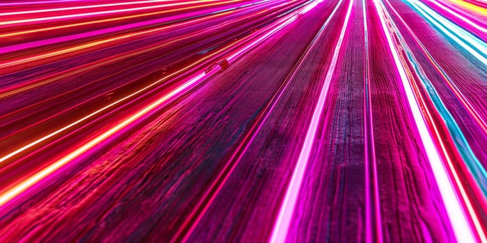 Abstract neon lights with colorful streaks and vibrant glowing motion in pink and dynamic patterns