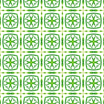 Oriental arabesque hand drawn border. Green trending boho chic summer design. Arabesque hand drawn design. Textile ready noteworthy print, swimwear fabric, wallpaper, wrapping.