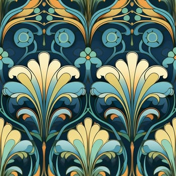 seamless floral pattern in art nouveau style. Generated by ai