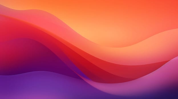 Abstract gradient futuristic conceptual background, abstract flows and waves with glow, ai generated.