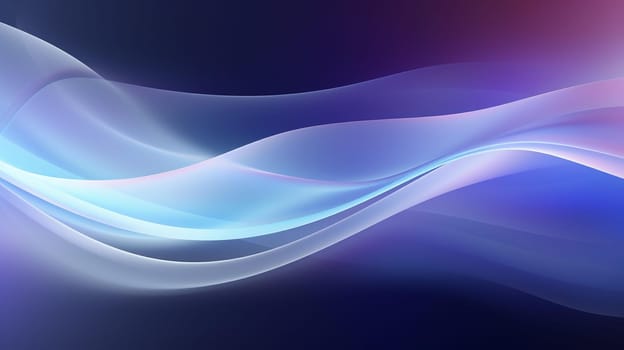 Abstract gradient futuristic conceptual background, abstract flows and waves with glow, ai generated.