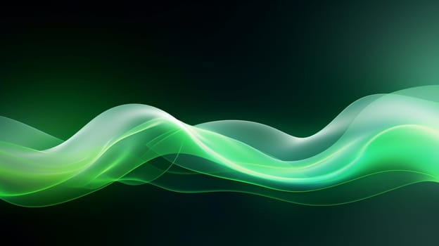 Abstract gradient futuristic conceptual background, abstract flows and waves with glow, ai generated.