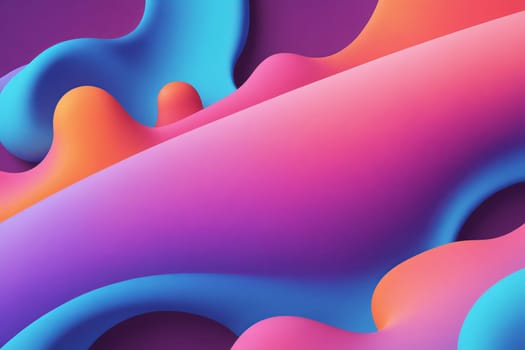 Vibrant fluid forms in an abstract pattern, featuring a blend of gradient colors.