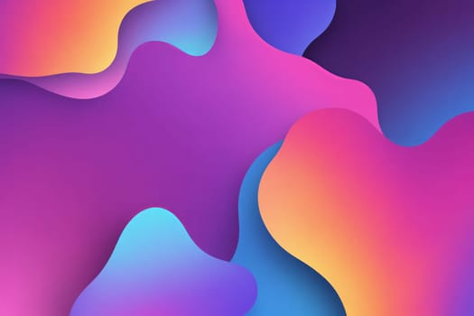 Abstract design with flowing, organic shapes in vivid gradient hues, offering a modern aesthetic.