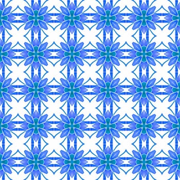 Textile ready sightly print, swimwear fabric, wallpaper, wrapping. Blue fabulous boho chic summer design. Mosaic seamless pattern. Hand drawn green mosaic seamless border.