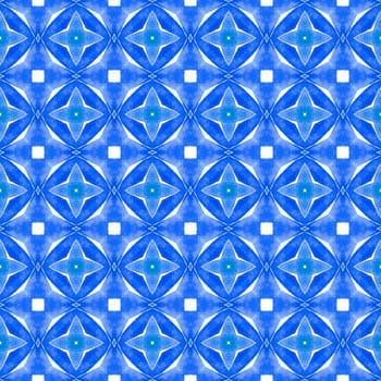 Green geometric chevron watercolor border. Blue bold boho chic summer design. Chevron watercolor pattern. Textile ready positive print, swimwear fabric, wallpaper, wrapping.