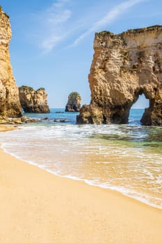 Beach photographed near Portimão in the Algarve region of Portugal