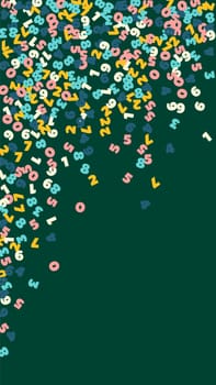 Scattered letters of latin alphabet. Colorful childish floating characters of English language. Foreign languages study concept. Back to school banner .