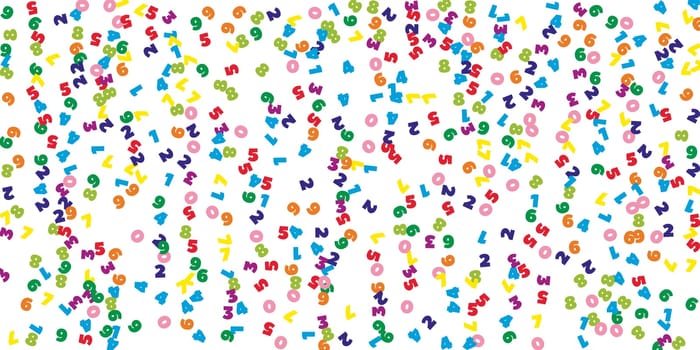 School notebook cover. Colorful childish floating letters of Latin alphabet. Foreign languages study concept. Back to school banner .