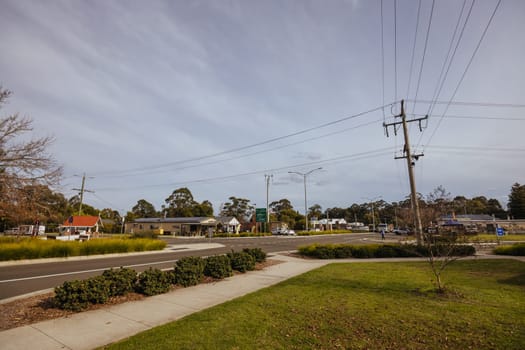 CANN RIVER, AUSTRALIA - MAY 30 2024: The quaint township of Cann River on a cool autumn afternoon in Victoria, Australia