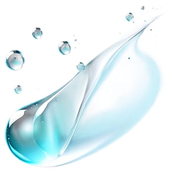 Vibrant drop water paint strokes merge in a dance of colors on a transparent canvas.