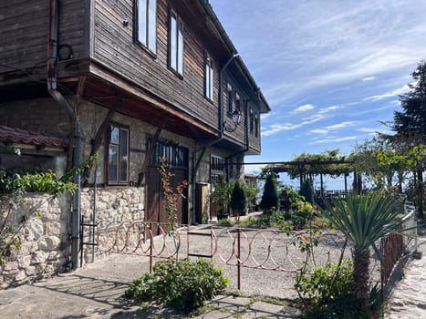 Street view of Nessebar. Ancient city on the Black Sea coast of Bulgaria. UNESCO Word Heritage Site. High quality photo