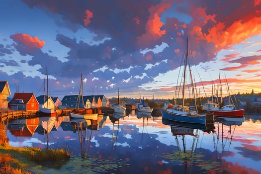 Watercolor painting of nova scotia, Canada