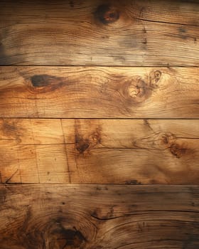 Natural wooden plank texture with organic brown wood grain pattern background