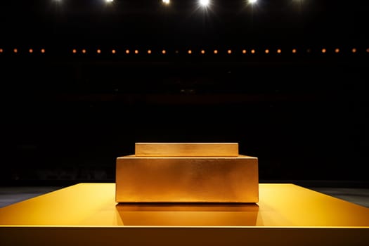 Shiny gold bar representing wealth, value, and currency in commerce and finance economy investments