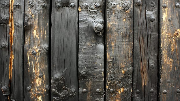 Charred burned wood texture with blackened fire marks and scorched old surface pattern