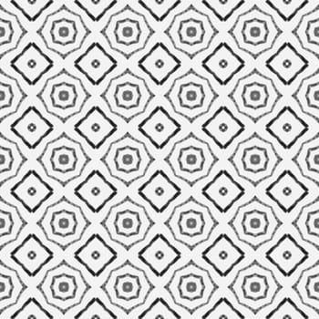 Green geometric chevron watercolor border. Black and white quaint boho chic summer design. Textile ready lovely print, swimwear fabric, wallpaper, wrapping. Chevron watercolor pattern.