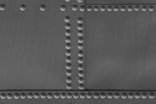 Sheet metal with rivets, aircraft fuselage texture...Metal body.