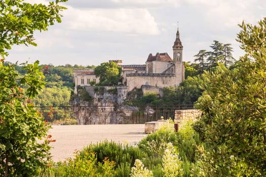 Citadel of Rocamadour village, a famous travel destination in France