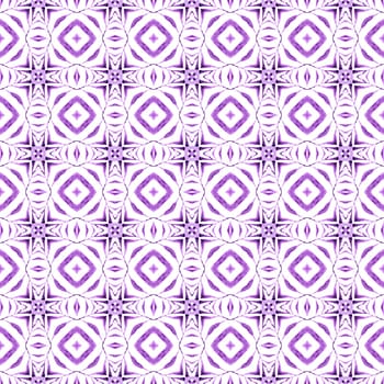 Textile ready majestic print, swimwear fabric, wallpaper, wrapping. Purple flawless boho chic summer design. Summer exotic seamless border. Exotic seamless pattern.