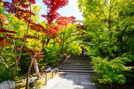 The famous Eikando temple (Eikan-do) on a warm spring day in Kyoto, Japan
