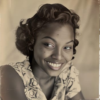 vintage retro photography portrait of an African American woman