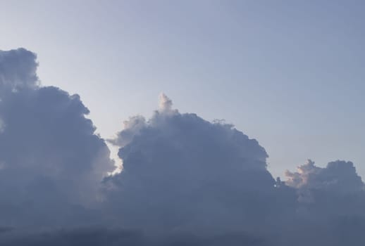 Amazing clouds in Beautiful sky background before sunset, Clouds and sky like a heaven for background wallpaper and texture, Concept idea of Imaginative clouds nature, Nature abstract composition, Copy space, Selective Focus.