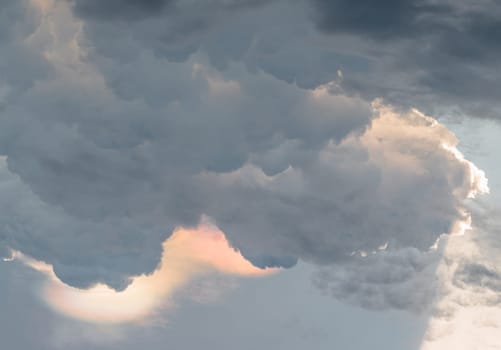 Amazing clouds like a heaven for background wallpaper and texture. The sky is being covered with fluffy white clouds, Concept idea of Imaginative clouds nature, Nature abstract composition, Copy space, Selective focus.