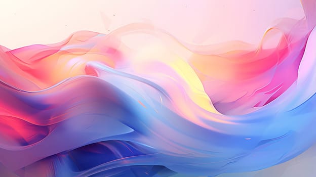Pastel candy colors background. Fluid 3d bright wave from paints.AI generated