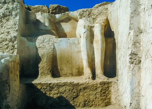 Luxor, Egypt - November 10, 2004: ruins of an ancient Egyptian temple in Luxor, Egypt
