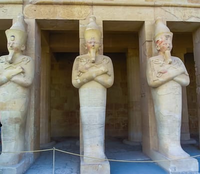 Luxor, Egypt - November 10, 2004: ruins of an ancient Egyptian temple in Luxor, Egypt