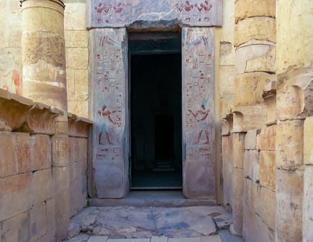 Luxor, Egypt - November 10, 2004: ruins of an ancient Egyptian temple in Luxor, Egypt