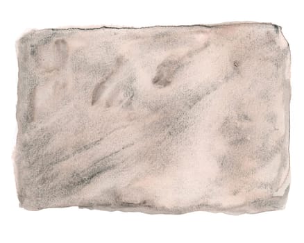 Watercolor backdrop template. Abstract stains texture design element in grey beige hues. Rustic taupe hand painted paint spill background for invitation, save the date, wedding, postcard, quotes
