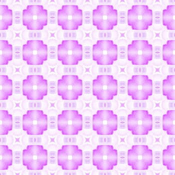 Hand painted tiled watercolor border. Purple favorable boho chic summer design. Textile ready comely print, swimwear fabric, wallpaper, wrapping. Tiled watercolor background.