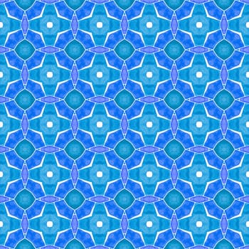 Textile ready tempting print, swimwear fabric, wallpaper, wrapping. Blue ravishing boho chic summer design. Exotic seamless pattern. Summer exotic seamless border.