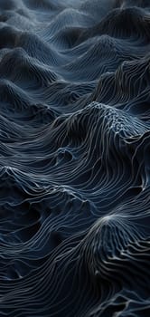 Scientific abstraction with futuristic textured tissue waves. Tech background with close-up wave bio texture. Generated AI